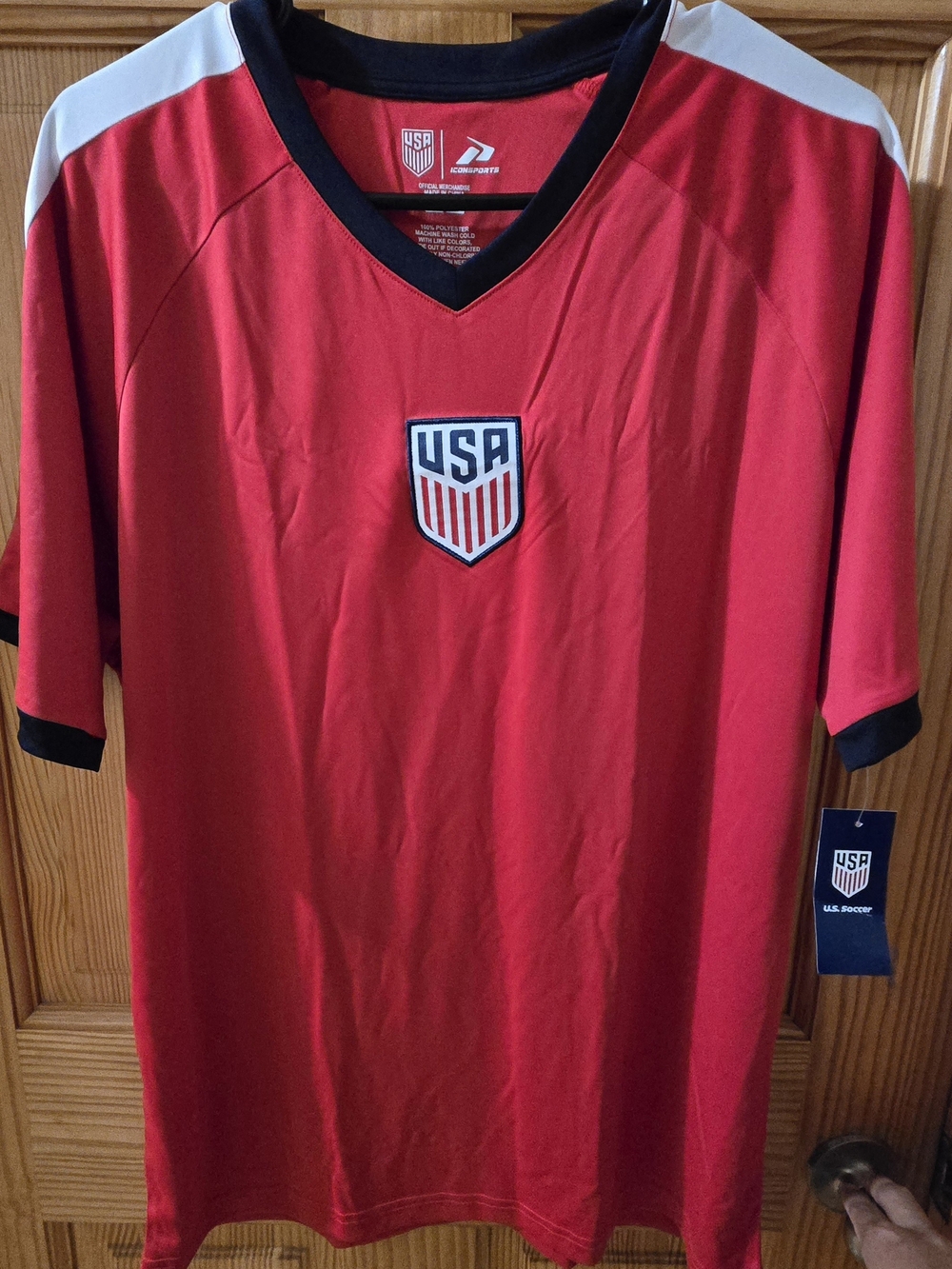 USA Red Men's Soccer Jersey - Performance Short Sleeve